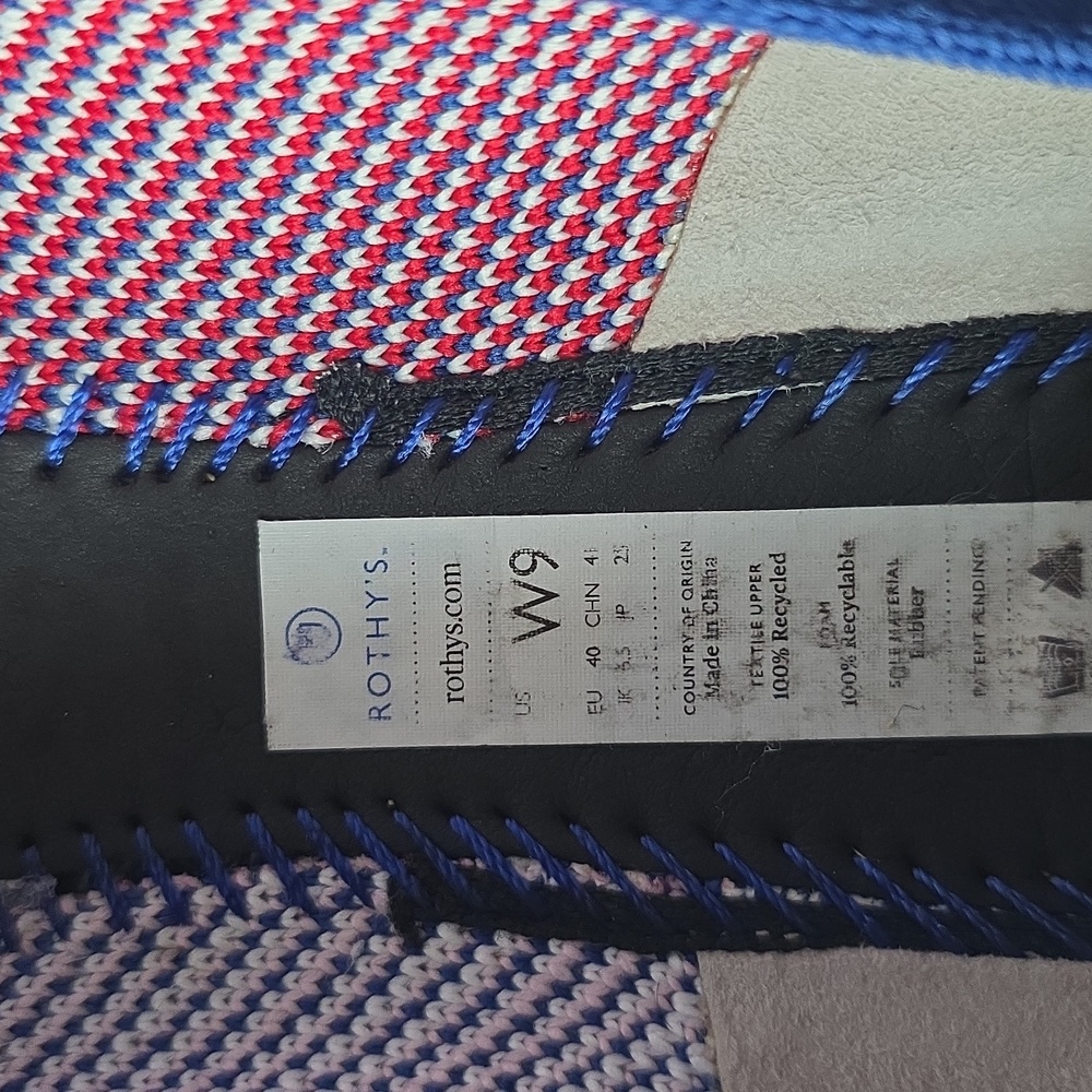 Rothy's Blue and Pink Striped Flats - Picture 12 of 13